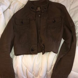Brown Vintage Cropped Jacket